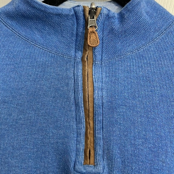 Cremieux Men’s Pullover Sweater 1/4 Zip - Size Medium Light Blue - Picture 2 of 7